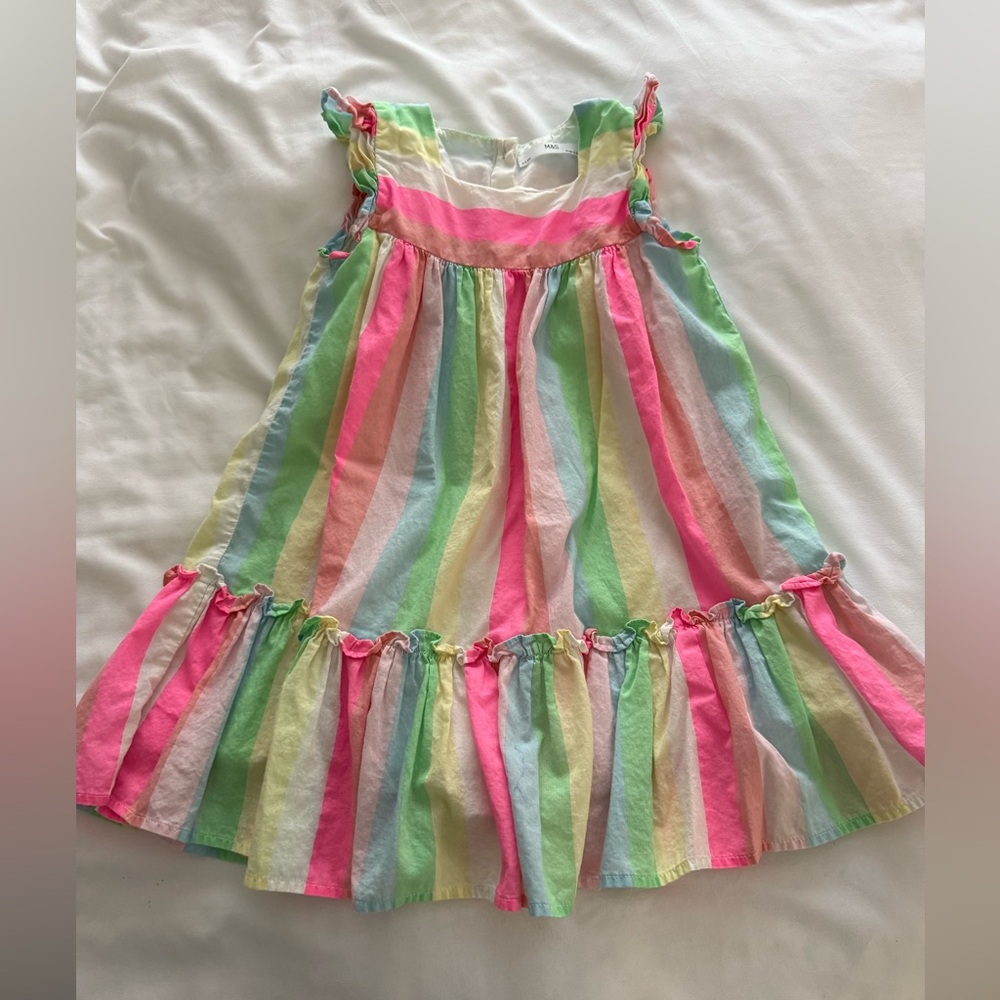 Marks & Spencer Colorful Striped Sleeveless Dress Sz 3-4